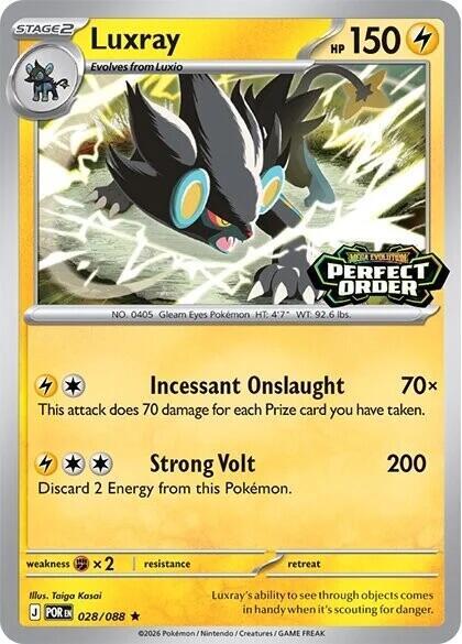Luxray (Perfect Order Stamped) 028/088 — Miscellaneous Cards & Products (English Pokémon TCG card)