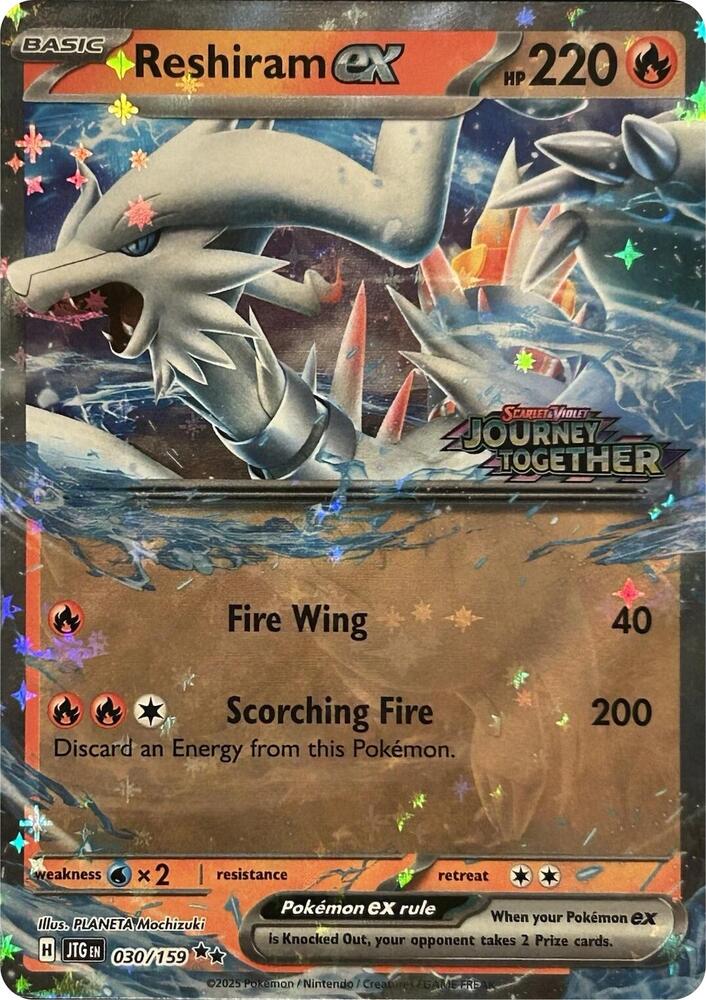 Reshiram ex (Journey Together Stamped) 030/159 — Miscellaneous Cards & Products (English Pokémon TCG card)