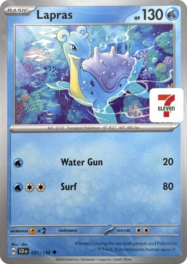 Lapras (7-Eleven Promo) 031/142 — Miscellaneous Cards & Products (English Pokémon TCG card)