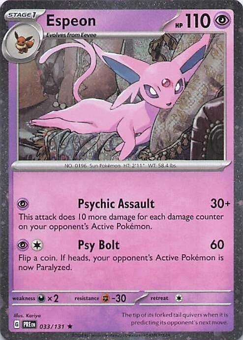 Espeon 033/131 — Miscellaneous Cards & Products (English Pokémon TCG card)