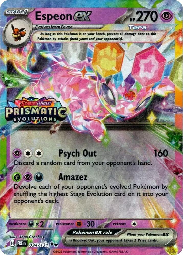 Espeon ex 034/131 — Miscellaneous Cards & Products (English Pokémon TCG card)
