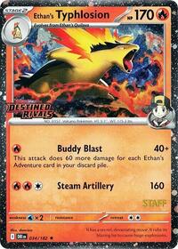 Ethan's Typhlosion (Prerelease) [Staff] 034/182 — Miscellaneous Cards & Products (English Pokémon TCG card)