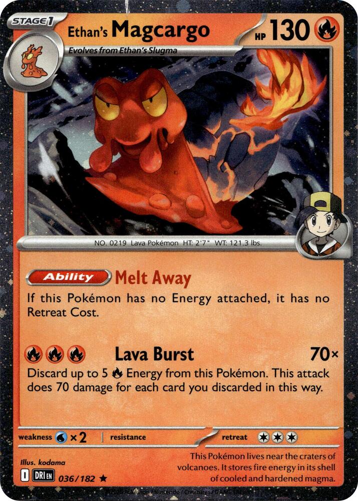 Ethan's Magcargo 036/182 — Miscellaneous Cards & Products (English Pokémon TCG card)