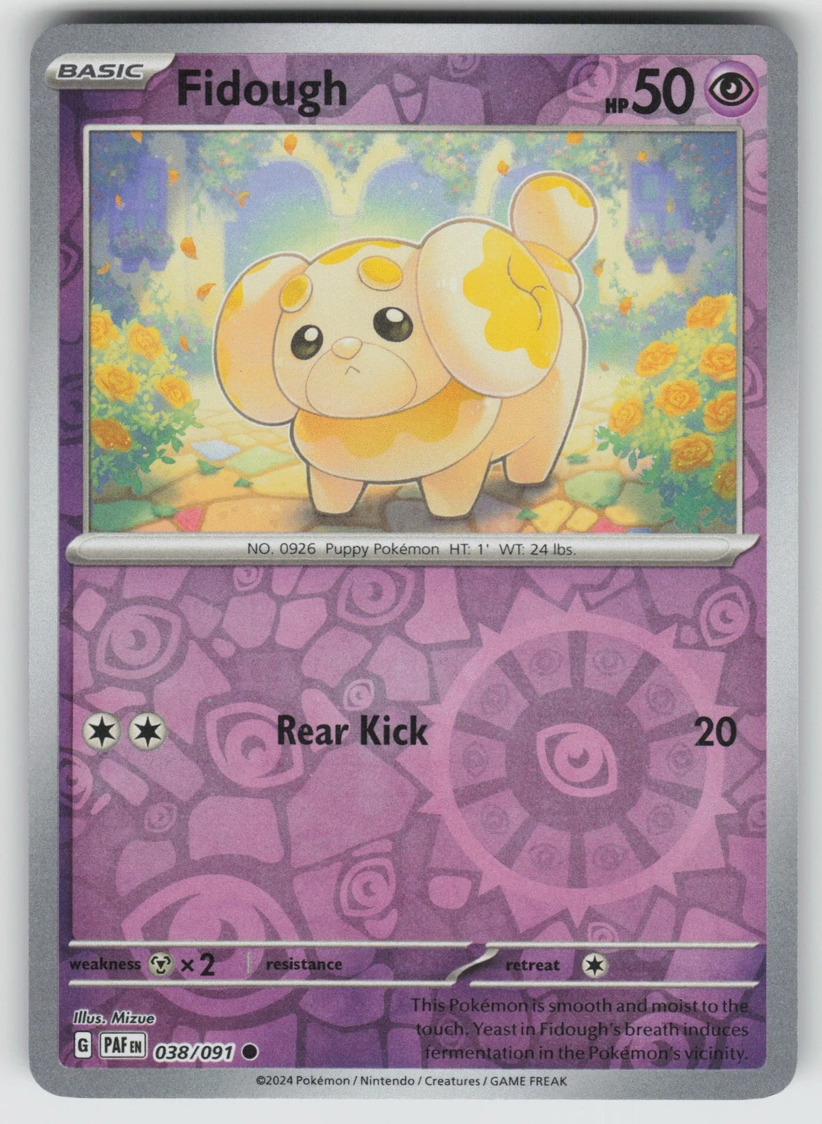 Fidough 038/091 — Miscellaneous Cards & Products (English Pokémon TCG card)