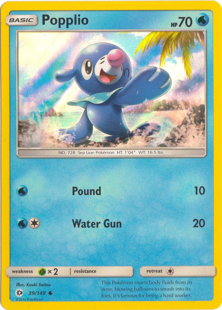 Popplio 039/149 — Miscellaneous Cards & Products (English Pokémon TCG card)