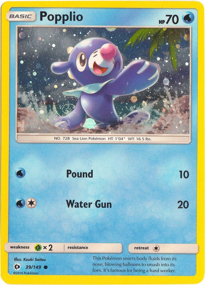 Popplio 039/149 — Miscellaneous Cards & Products (English Pokémon TCG card)