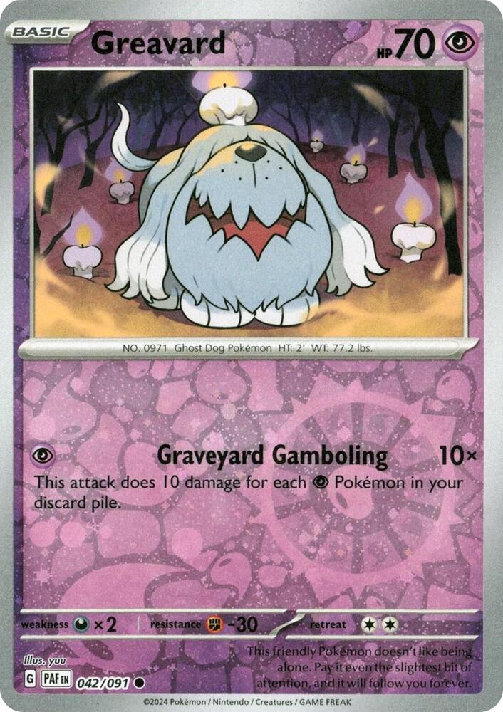 Greavard 042/091 — Miscellaneous Cards & Products (English Pokémon TCG card)