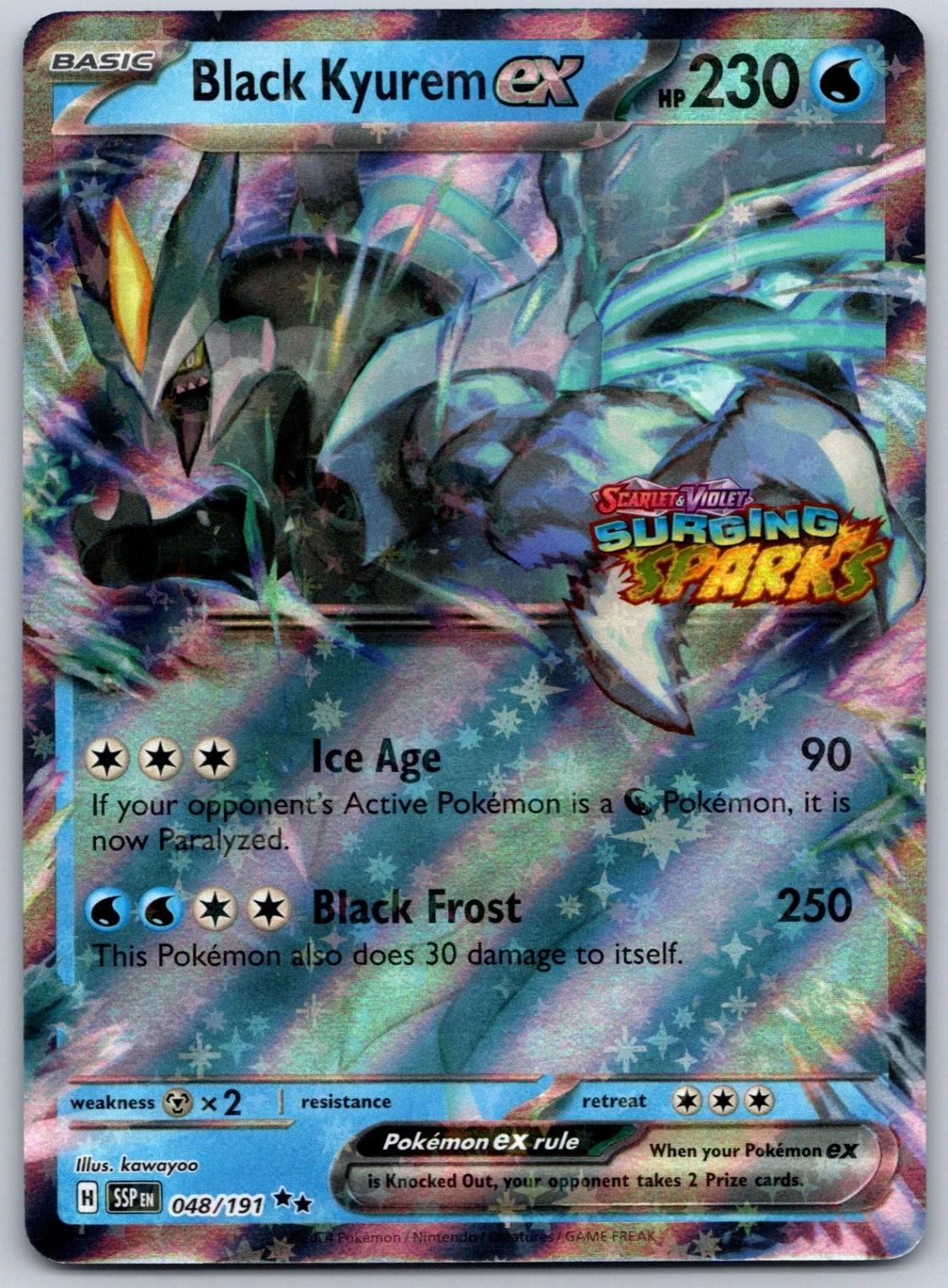 Black Kyurem ex (Surging Sparks Stamped) 048/191 — Miscellaneous Cards & Products (English Pokémon TCG card)