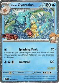 Misty's Gyarados (Prerelease) [Staff] 049/182 — Miscellaneous Cards & Products (English Pokémon TCG card)
