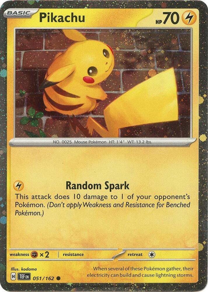 Pikachu 051/162 — Miscellaneous Cards & Products (English Pokémon TCG card)