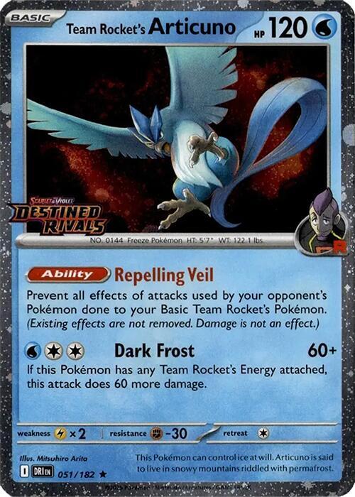 Team Rocket's Articuno 051/182 — Miscellaneous Cards & Products (English Pokémon TCG card)
