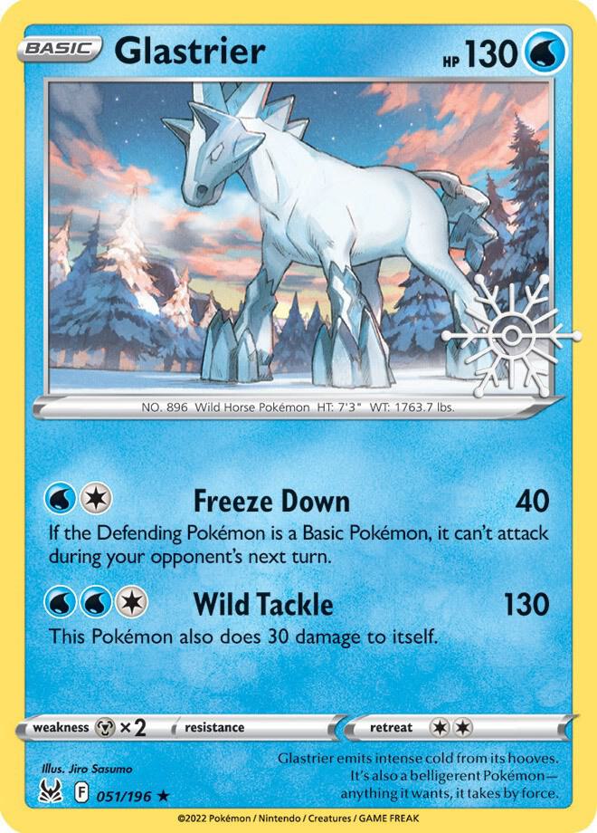 Glastrier 051/196 — Miscellaneous Cards & Products (English Pokémon TCG card)