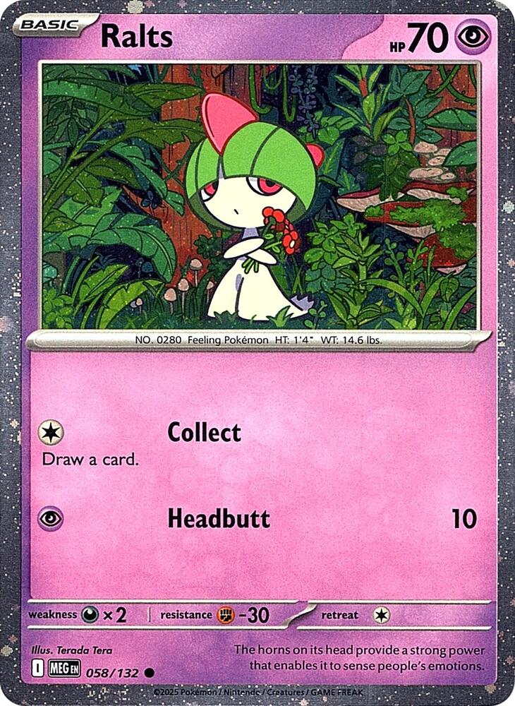 Ralts (Cosmos Holo) 058/132 — Miscellaneous Cards & Products (English Pokémon TCG card)