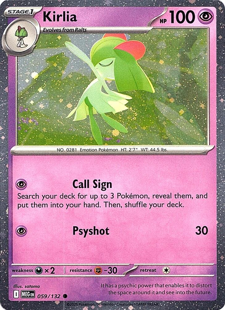 Kirlia (Cosmos Holo) 059/132 — Miscellaneous Cards & Products (English Pokémon TCG card)