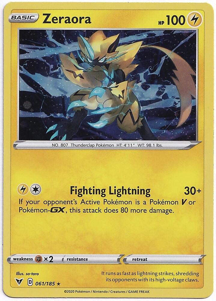 Zeraora 061/185 — Miscellaneous Cards & Products (English Pokémon TCG card)