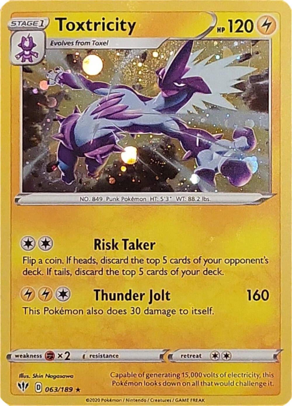 Toxtricity 063/189 — Miscellaneous Cards & Products (English Pokémon TCG card)