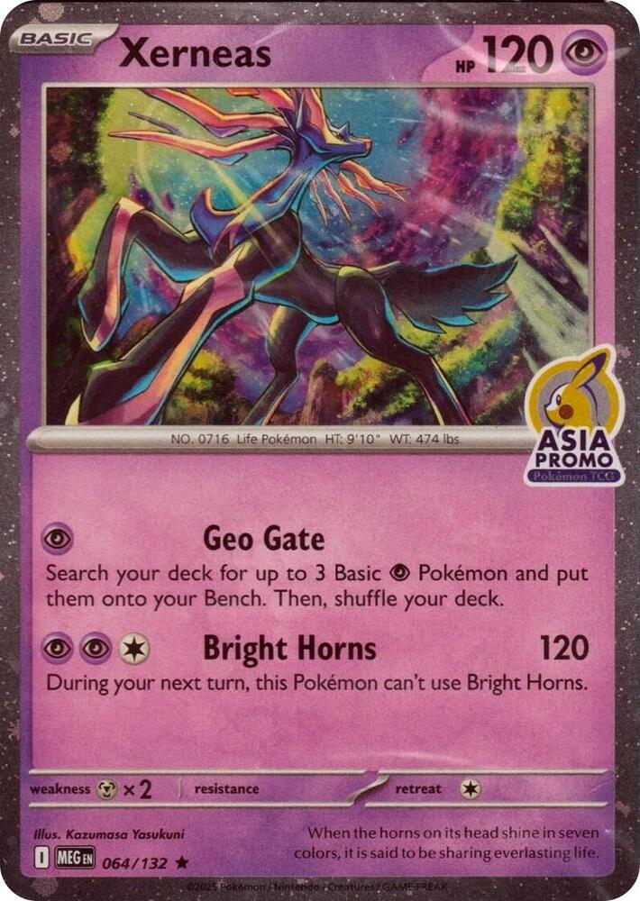 Xerneas (Asia Promo) 064/132 — Miscellaneous Cards & Products (English Pokémon TCG card)