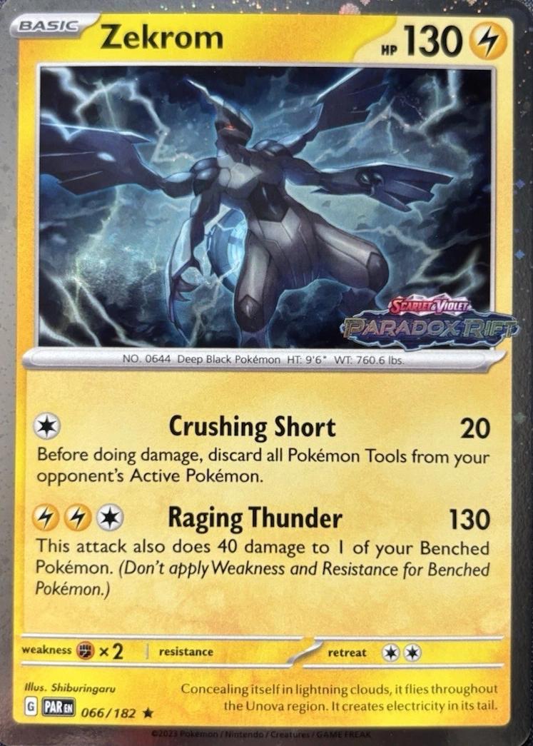 Zekrom (Paradox Rift Stamped) 066/182 — Miscellaneous Cards & Products (English Pokémon TCG card)