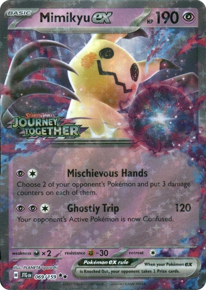 Mimikyu ex (Journey Together Stamped) 069/159 — Miscellaneous Cards & Products (English Pokémon TCG card)