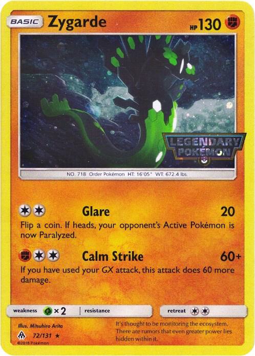 Zygarde 072/131 — Miscellaneous Cards & Products (English Pokémon TCG card)