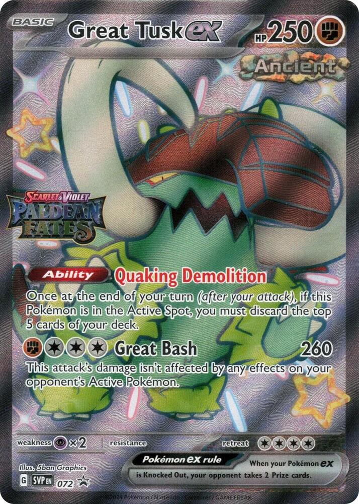 Great Tusk ex 072 — Miscellaneous Cards & Products (English Pokémon TCG card)