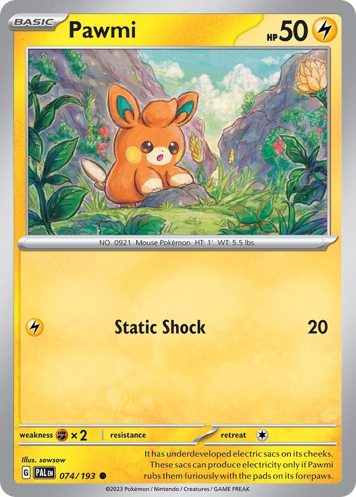 Pawmi (Cosmo Foil) 074/193 — Miscellaneous Cards & Products (English Pokémon TCG card)