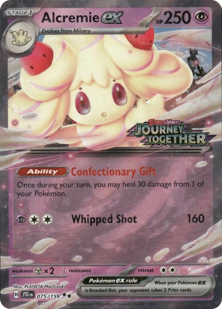 Alcremie ex (Journey Together Stamped) 075/159 — Miscellaneous Cards & Products (English Pokémon TCG card)