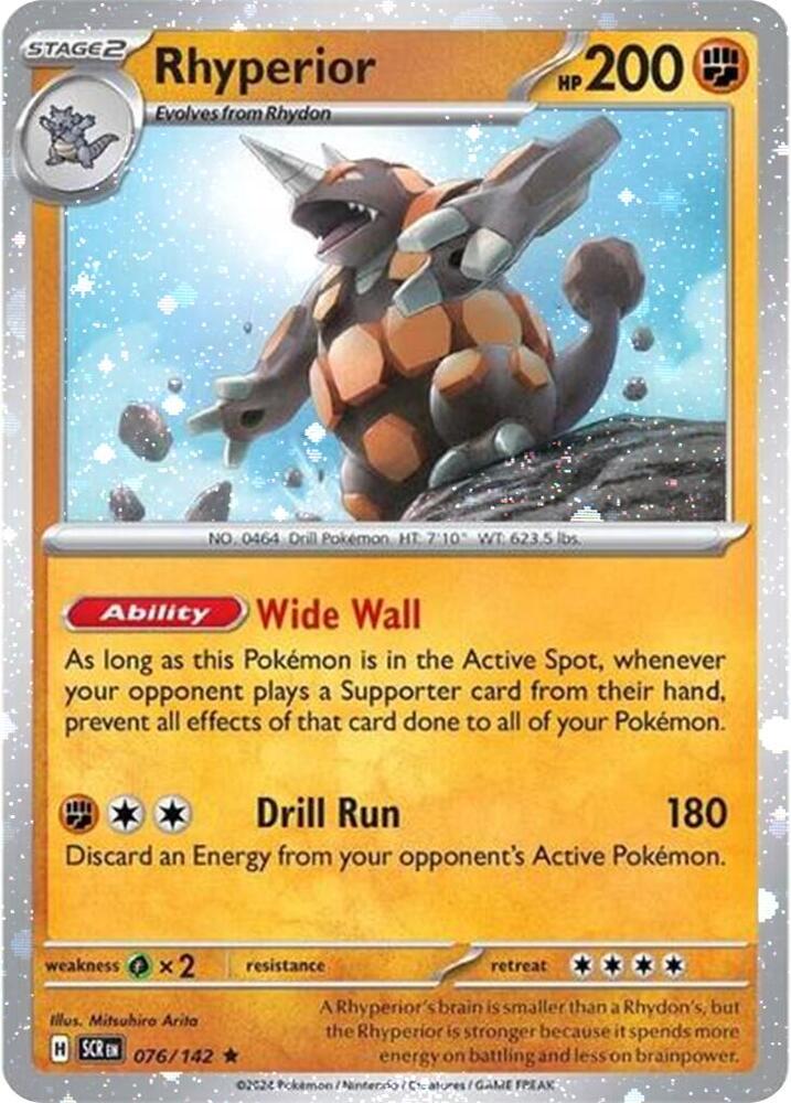 Rhyperior 076/142 — Miscellaneous Cards & Products (English Pokémon TCG card)