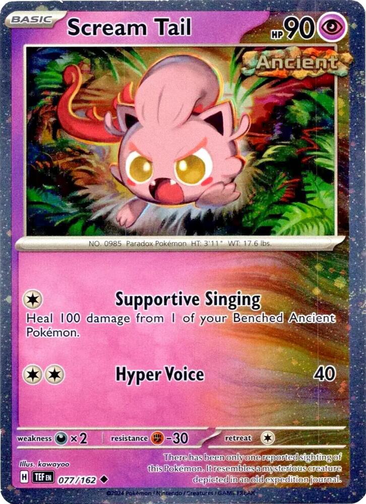 Scream Tail 077/162 — Miscellaneous Cards & Products (English Pokémon TCG card)