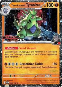 Team Rocket's Tyranitar (Prerelease) [Staff] 096/182 — Miscellaneous Cards & Products (English Pokémon TCG card)