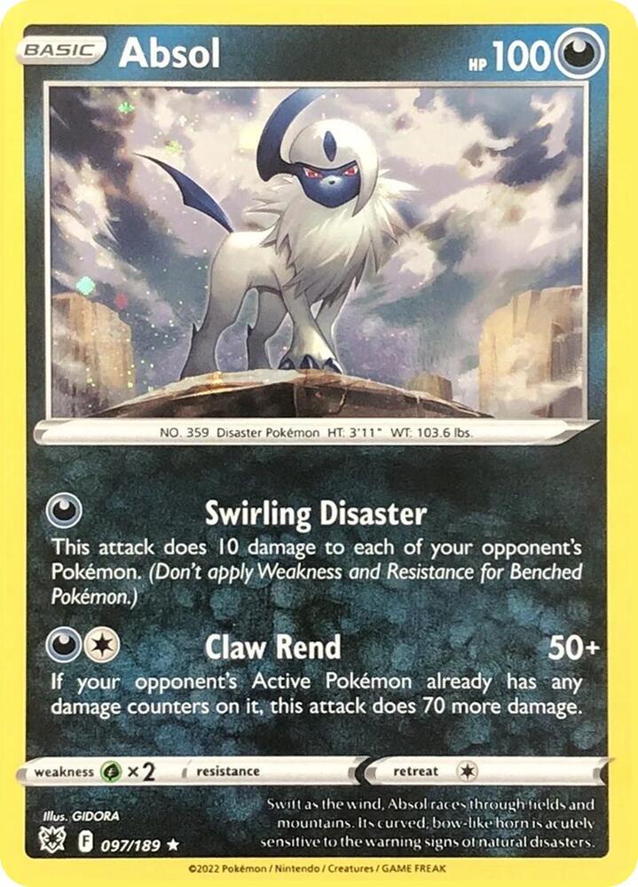 Absol 097/189 — Miscellaneous Cards & Products (English Pokémon TCG card)
