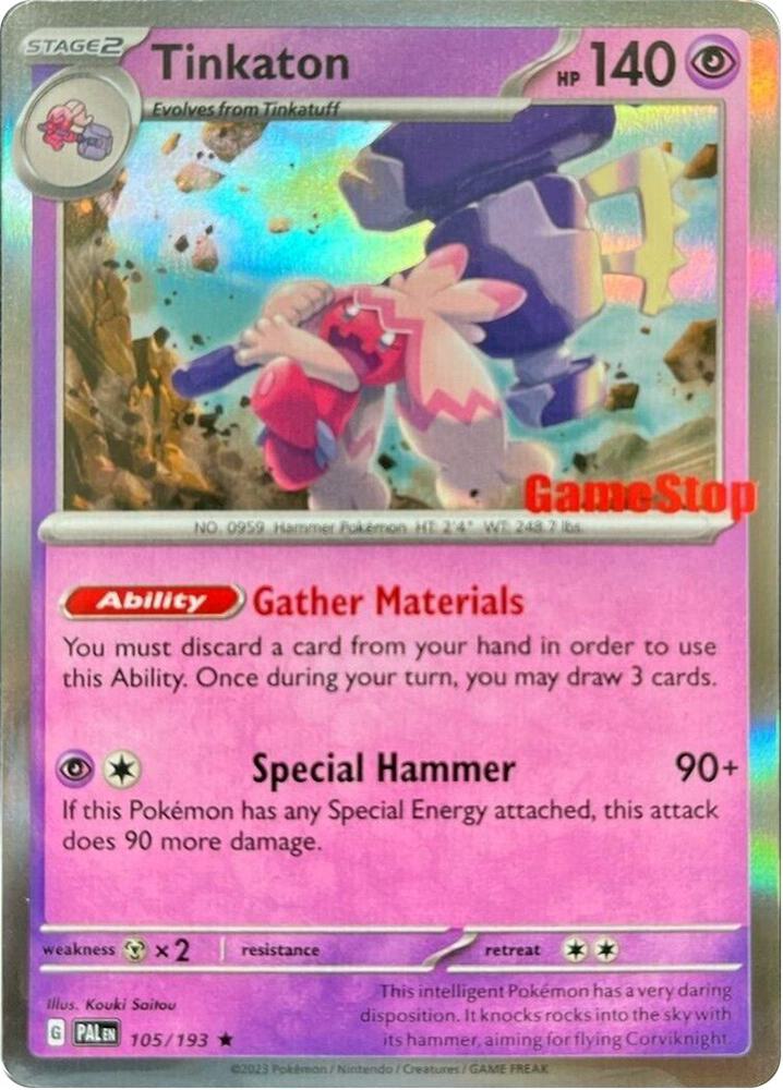 Tinkaton 105/193 — Miscellaneous Cards & Products (English Pokémon TCG card)