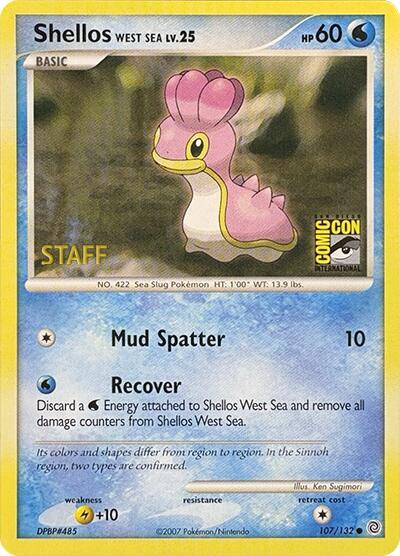 Shellos West Sea (SDCC 2007 Staff) 107/132 — Miscellaneous Cards & Products (English Pokémon TCG card)