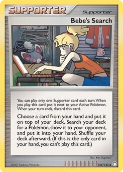 Bebe's Search 109/123 — Miscellaneous Cards & Products (English Pokémon TCG card)