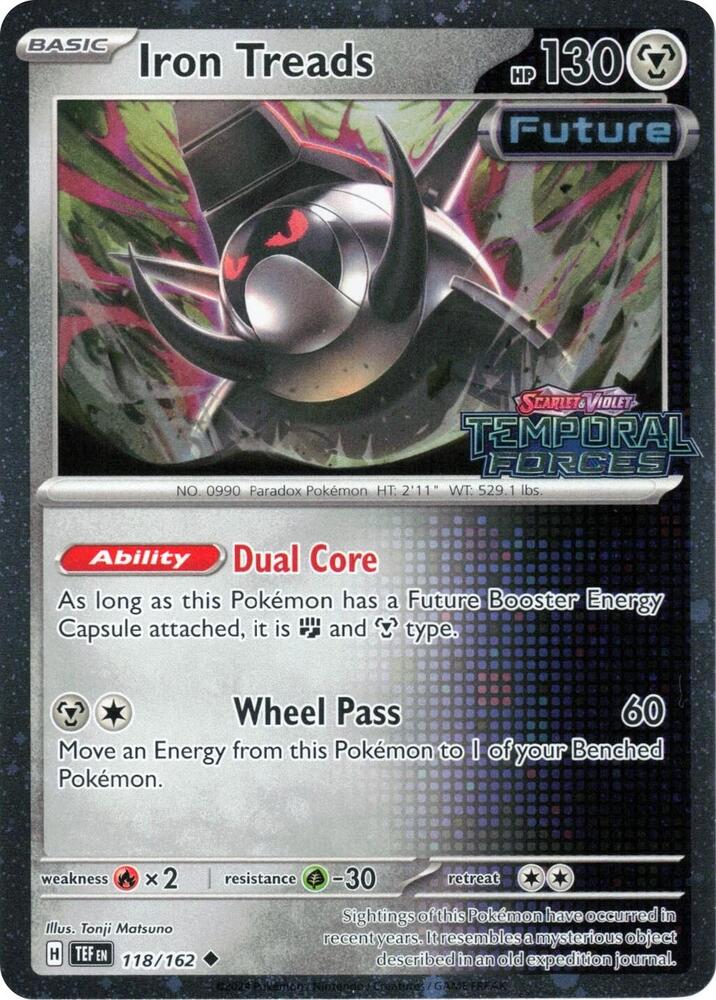Iron Treads (Temporal Forces Stamped) 118/162 — Miscellaneous Cards & Products (English Pokémon TCG card)