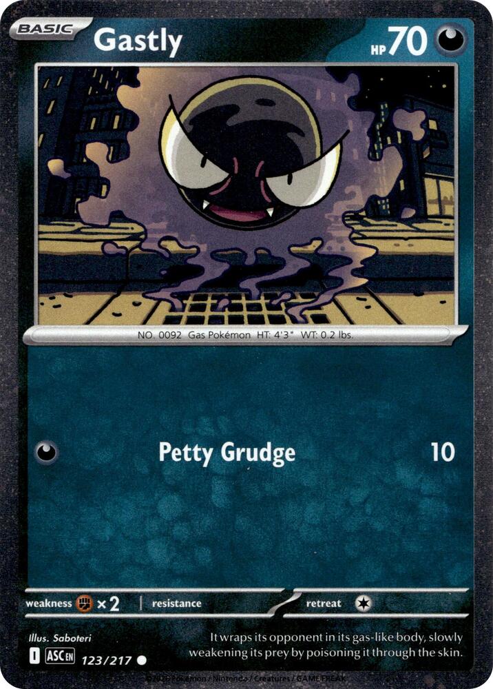 Gastly 123/217 — Miscellaneous Cards & Products (English Pokémon TCG card)