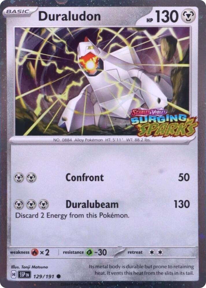 Duraludon (Surging Sparks) 129/191 — Miscellaneous Cards & Products (English Pokémon TCG card)