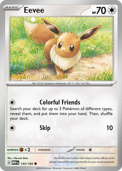 Eevee 133/165 — Miscellaneous Cards & Products (English Pokémon TCG card)