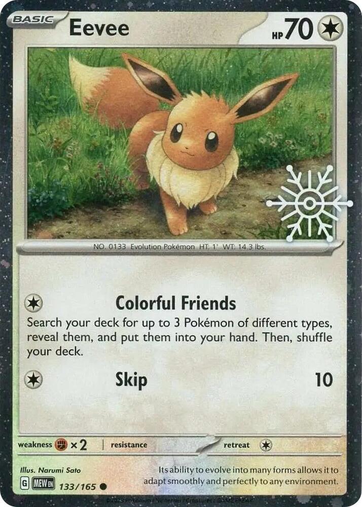 Eevee (Holiday Calendar) 133/165 — Miscellaneous Cards & Products (English Pokémon TCG card)