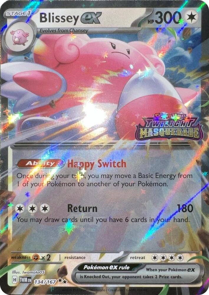 Blissey ex (Twilight Masquerade Stamped) 134/167 — Miscellaneous Cards & Products (English Pokémon TCG card)