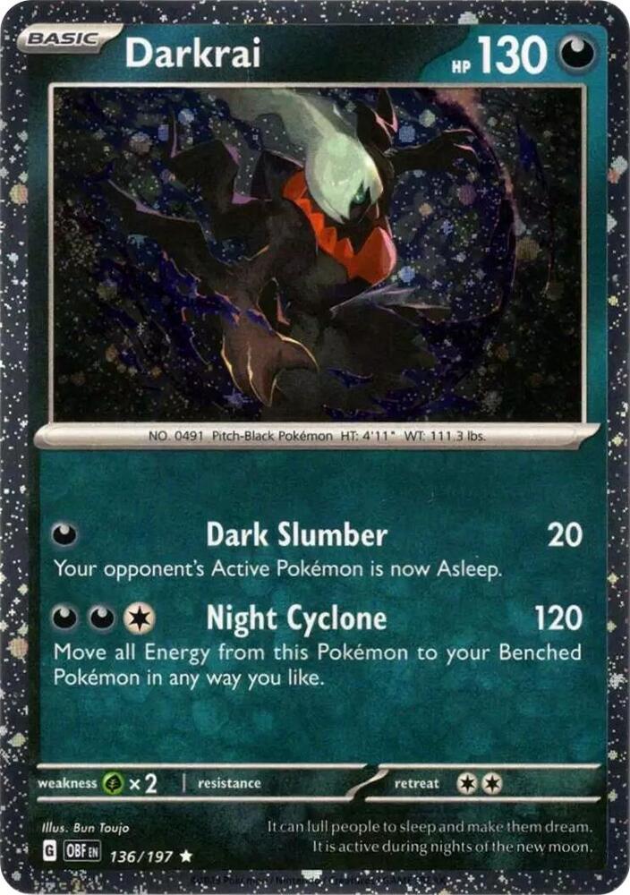 Darkrai (Cosmos Holo) 136/197 — Miscellaneous Cards & Products (English Pokémon TCG card)