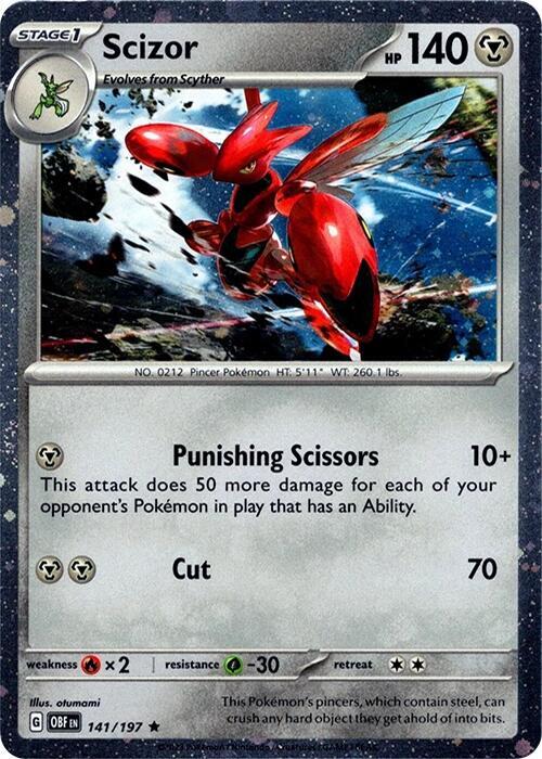 Scizor 141/197 — Miscellaneous Cards & Products (English Pokémon TCG card)