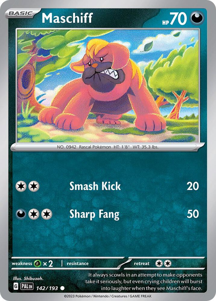 Maschiff 142/193 — Miscellaneous Cards & Products (English Pokémon TCG card)