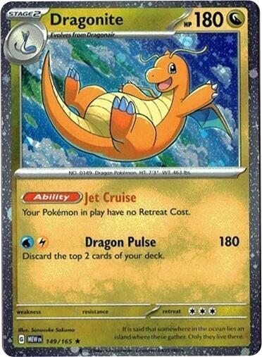 Dragonite 149/165 (Cosmos Holo) 149/165 — Miscellaneous Cards & Products (English Pokémon TCG card)