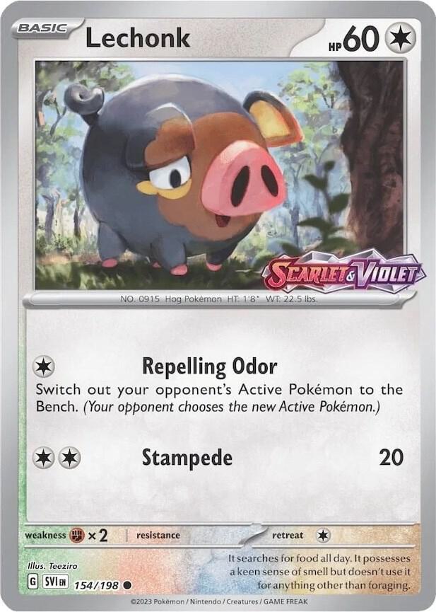 Lechonk 154/198 — Miscellaneous Cards & Products (English Pokémon TCG card)