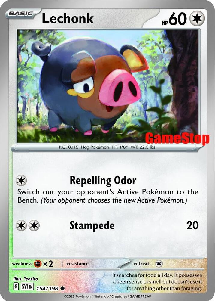 Lechonk 154/198 — Miscellaneous Cards & Products (English Pokémon TCG card)