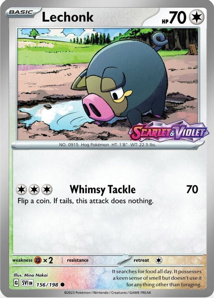 Lechonk 156/198 — Miscellaneous Cards & Products (English Pokémon TCG card)