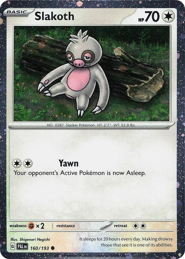 Slakoth (Cosmos Holo) 160/193 — Miscellaneous Cards & Products (English Pokémon TCG card)