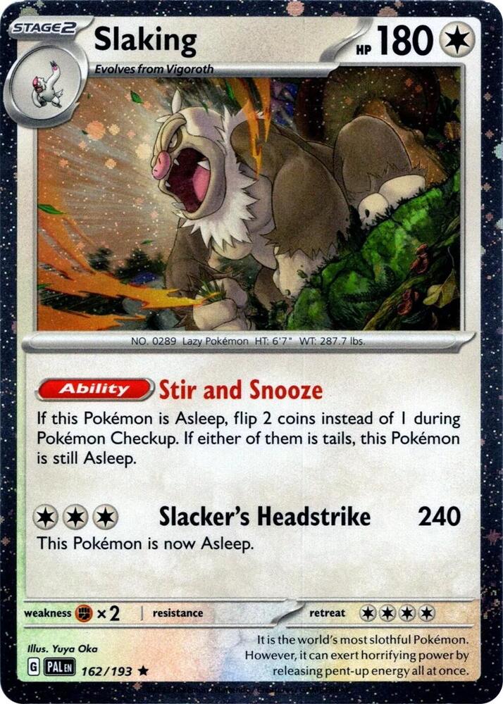 Slaking (Cosmos Holo) 162/193 — Miscellaneous Cards & Products (English Pokémon TCG card)