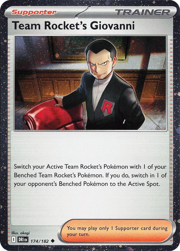 Team Rocket's Giovanni (Cosmos Holo) 174/182 — Miscellaneous Cards & Products (English Pokémon TCG card)